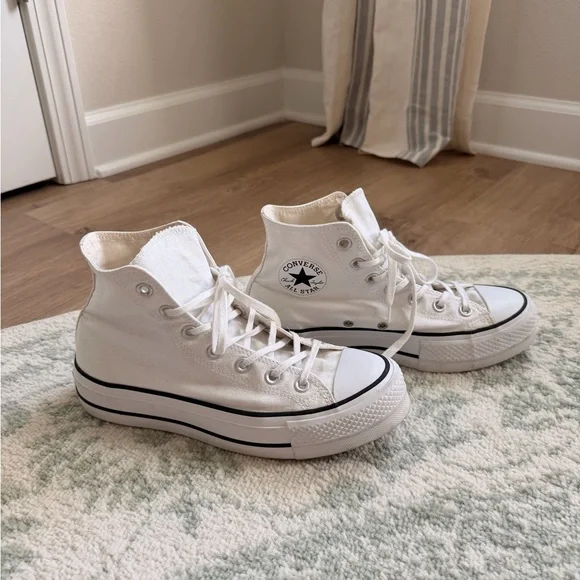 Converse White High-Top Canvas Sneakers - Picture 3 of 5